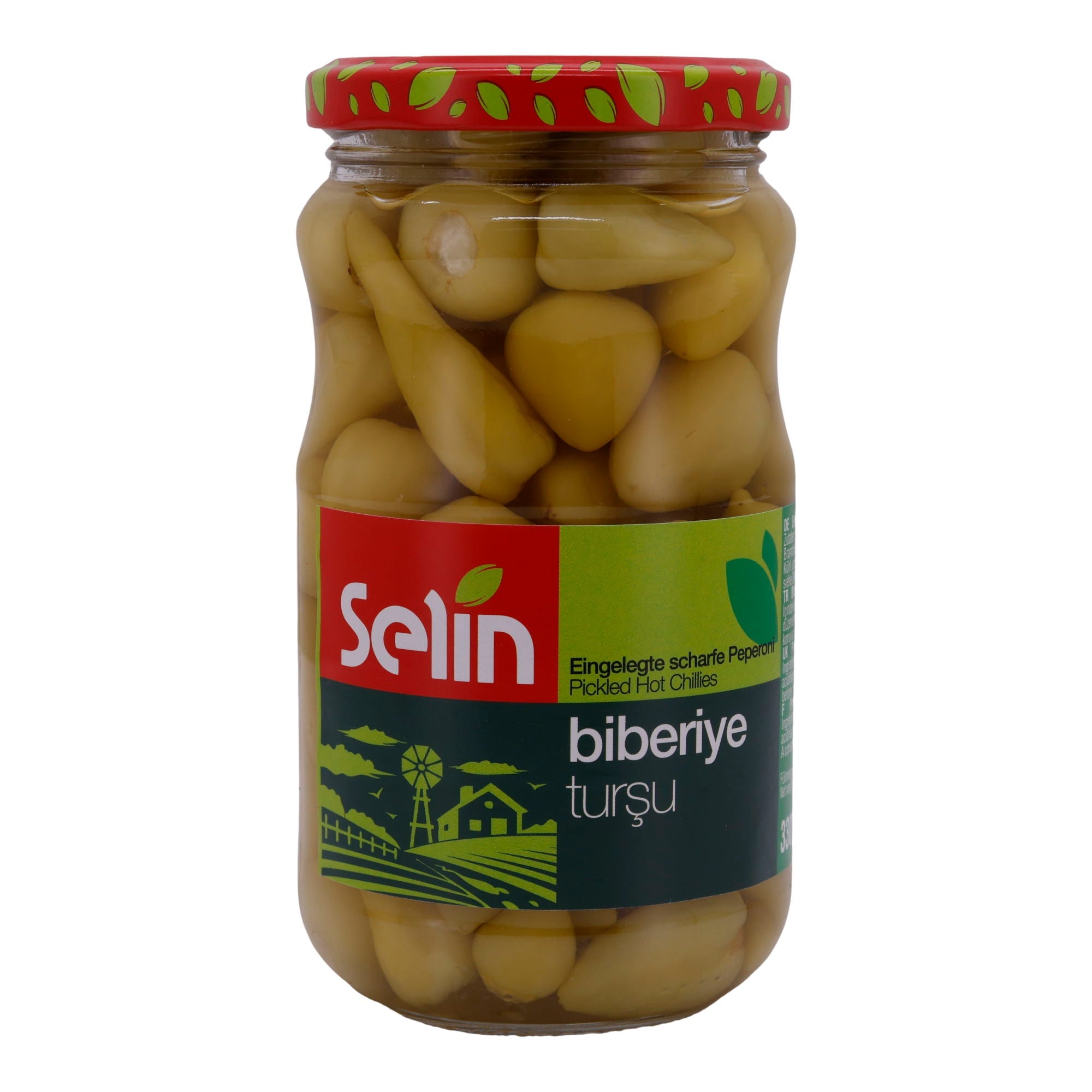 Peperoni Selin | Scharf | Marinierte Paprika in Essig | 330g SELIN